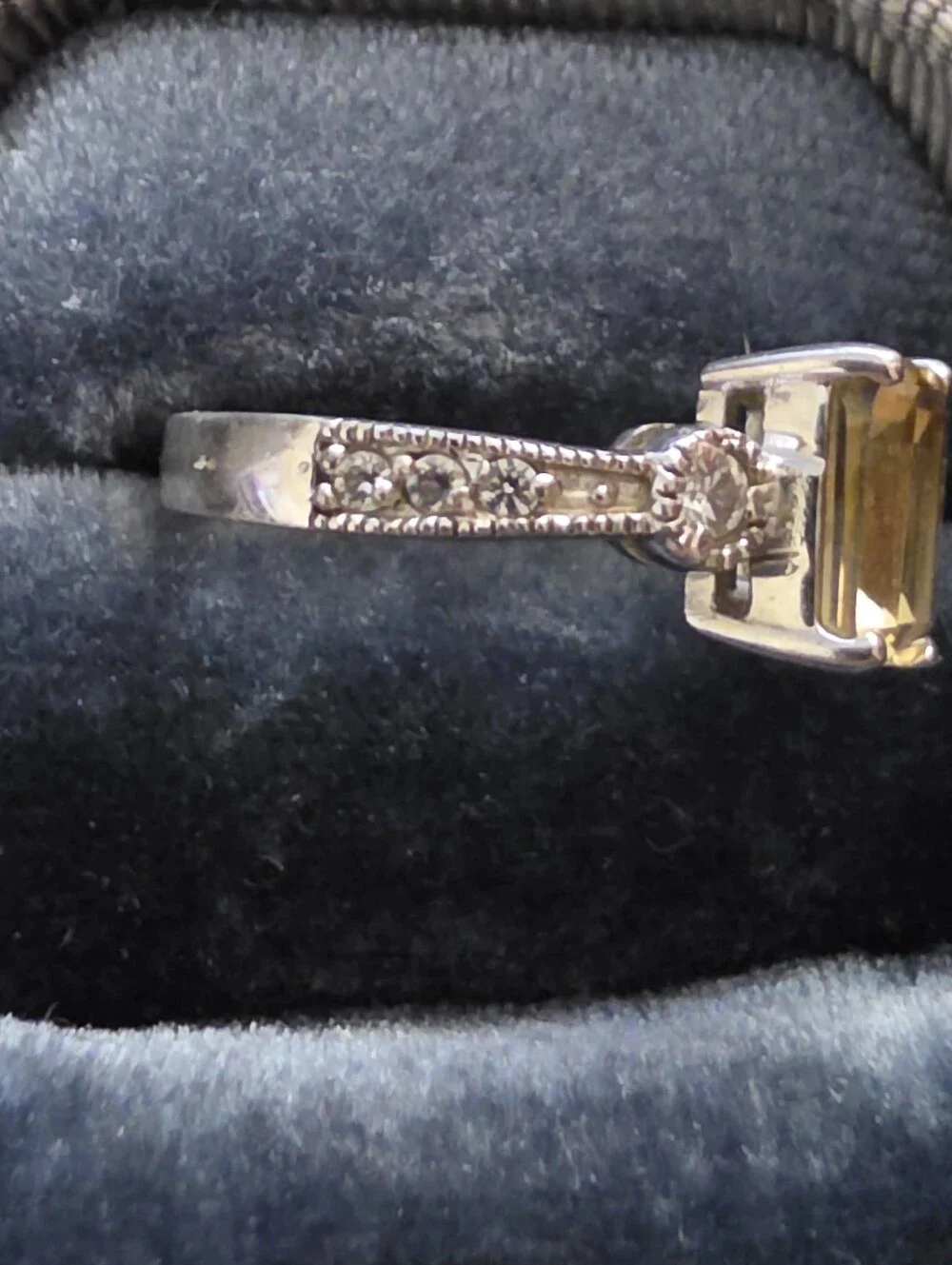 925 Silver Hessonite Ring (Vintage)
